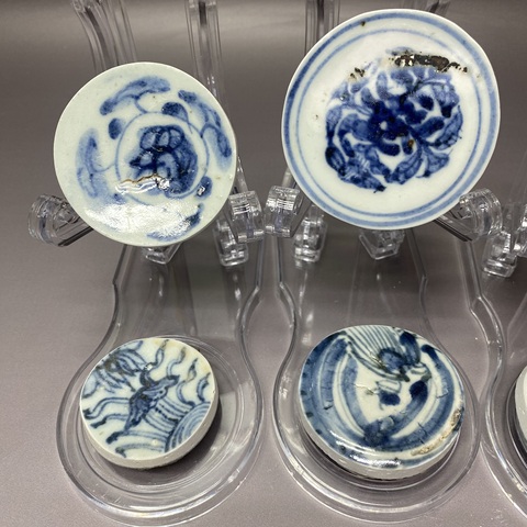 古玩陶瓷青花茶墊真品鑒賞圖