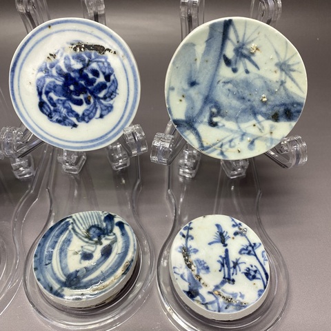 古玩陶瓷青花茶墊真品鑒賞圖