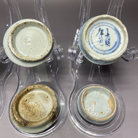 古玩陶瓷青花茶墊真品鑒賞圖