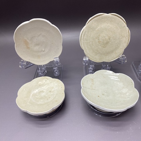 古玩陶瓷宋代影青茶墊,一組六只,杯墊,底托拍賣,當前價格189元