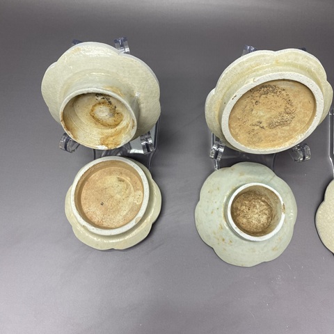 古玩陶瓷宋代影青茶墊,一組六只,杯墊,底托拍賣,當前價格189元