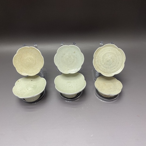 古玩陶瓷宋代影青茶墊/花口/6個(gè)/杯墊底托拍賣，當(dāng)前價(jià)格189元