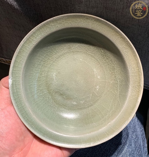 古玩陶瓷宋代·青釉折沿洗 真品鑒賞圖