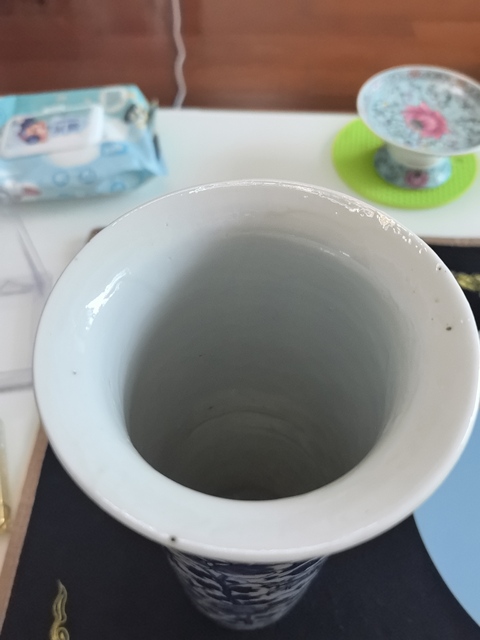 古玩陶瓷青花龍紋箭筒真品鑒賞圖