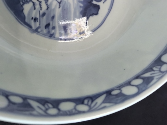 古玩陶瓷青花三星高照?qǐng)D碗真品鑒賞圖