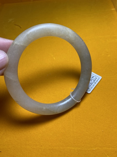 古玩玉器清代天然糯冰翡翠手鐲拍賣,當前價格6500元