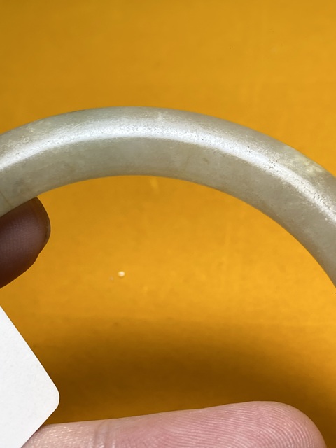 古玩玉器清代天然糯冰翡翠手鐲拍賣,當前價格6500元