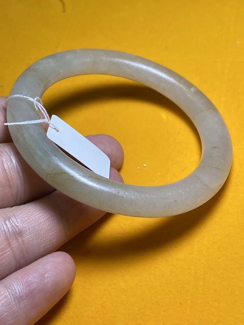古玩玉器清代天然糯冰翡翠手鐲拍賣,當前價格6500元