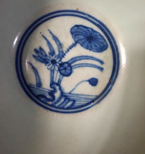 古玩陶瓷青花魚藻紋碗真品鑒賞圖