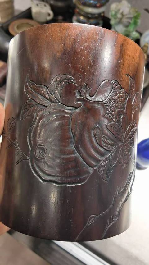 古玩雜項筆筒真品鑒賞圖