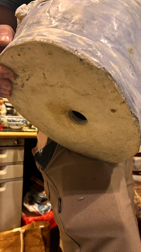 古玩陶瓷粉彩百花觀音瓷塑雕像真品鑒賞圖