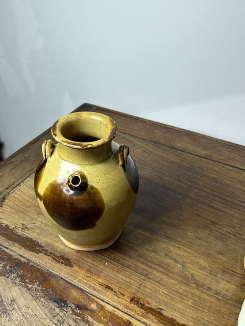 古玩陶瓷唐青釉褐斑長沙窯執壺真品鑒賞圖