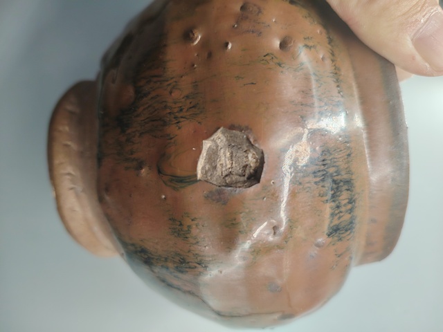 古玩陶瓷窯變黑釉罐真品鑒賞圖