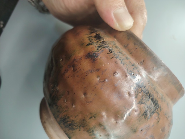 古玩陶瓷窯變黑釉罐真品鑒賞圖