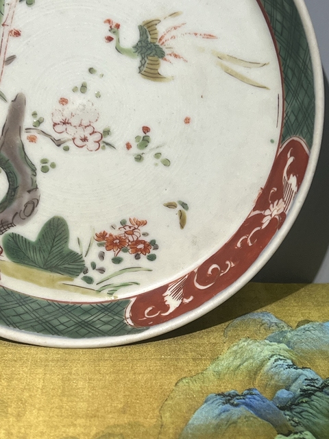 古玩陶瓷花鳥紋盤真品鑒賞圖