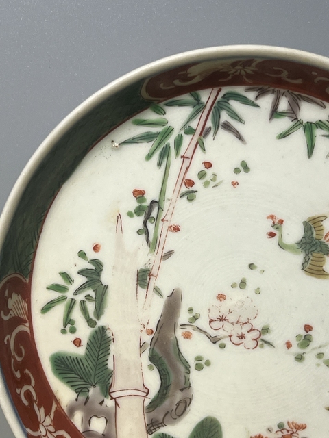 古玩陶瓷花鳥紋盤真品鑒賞圖