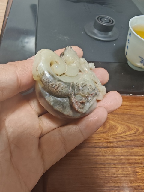古玩玉器仿古玉劍首真品鑒賞圖