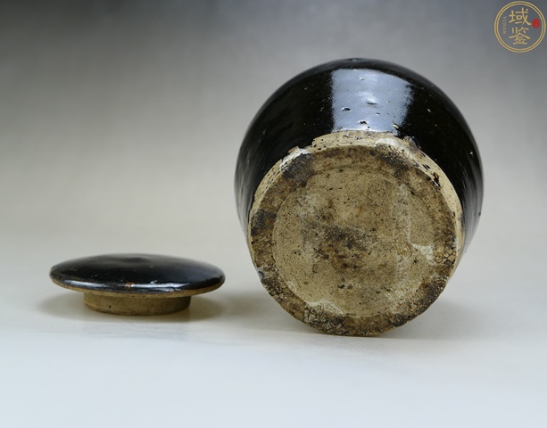 古玩陶瓷定窯系黑釉蓋罐真品鑒賞圖