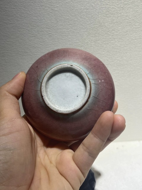 古玩陶瓷豇豆紅水洗真品鑒賞圖