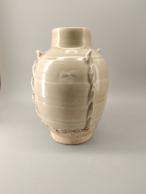 古玩陶瓷將樂窯青釉多角瓶真品鑒賞圖
