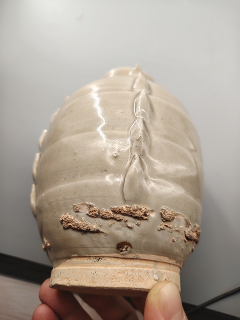 古玩陶瓷將樂窯青釉多角瓶真品鑒賞圖