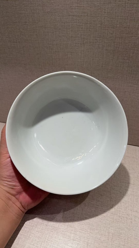 古玩陶瓷粉彩松鹿圖碗真品鑒賞圖