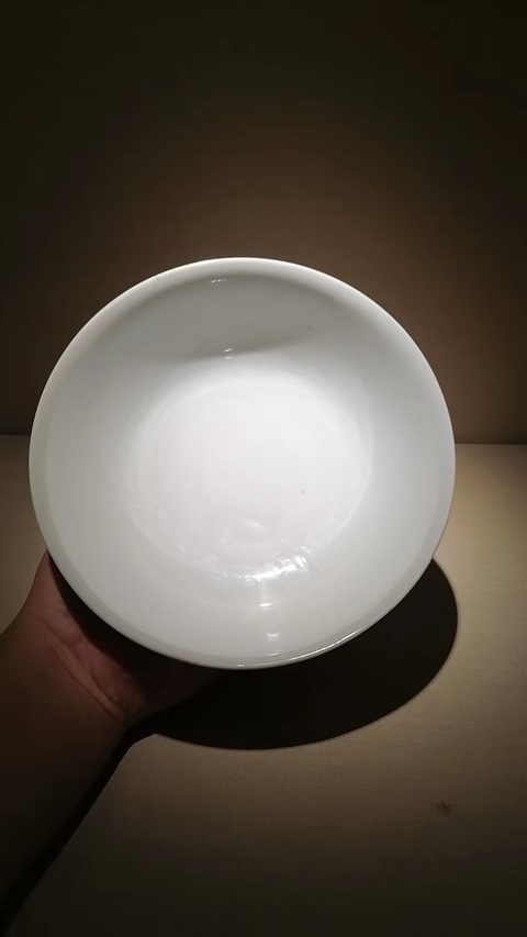 古玩陶瓷粉彩松鹿圖碗真品鑒賞圖