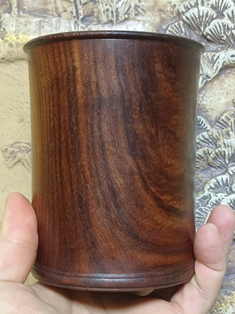 古玩雜項黃花梨筆筒真品鑒賞圖