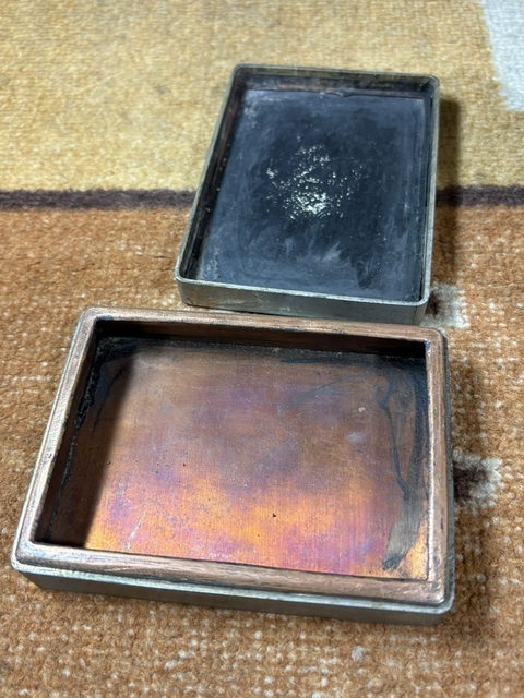 古玩銅器銅墨盒真品鑒賞圖