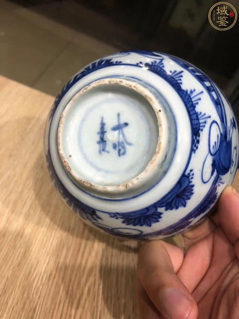古玩陶瓷青花人物童子紋小碗真品鑒賞圖