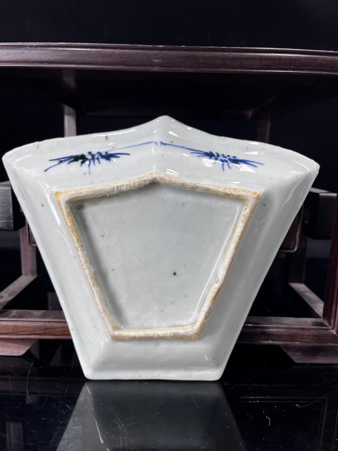 古玩陶瓷青花山水紋九子串盤真品鑒賞圖
