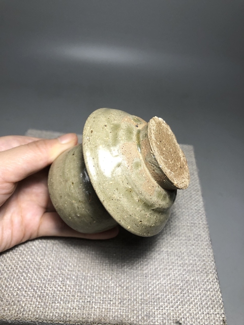 古玩陶瓷【北宋】越窯青釉連托盞【館藏級藏品】拍賣,當前價格0元