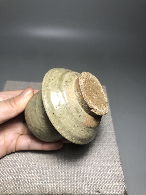 古玩陶瓷【北宋】越窯青釉連托盞【館藏級藏品】拍賣,當前價格0元