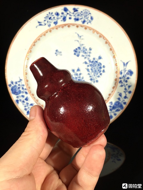 古玩陶瓷清晚期鈞紅釉小葫蘆瓶拍賣,當前價格2500元