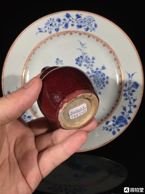 古玩陶瓷清晚期鈞紅釉小葫蘆瓶拍賣,當前價格2500元