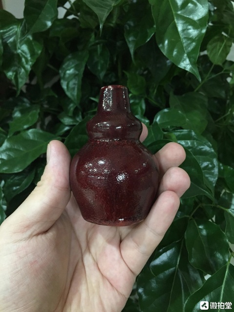 古玩陶瓷清晚期鈞紅釉小葫蘆瓶拍賣,當前價格2500元