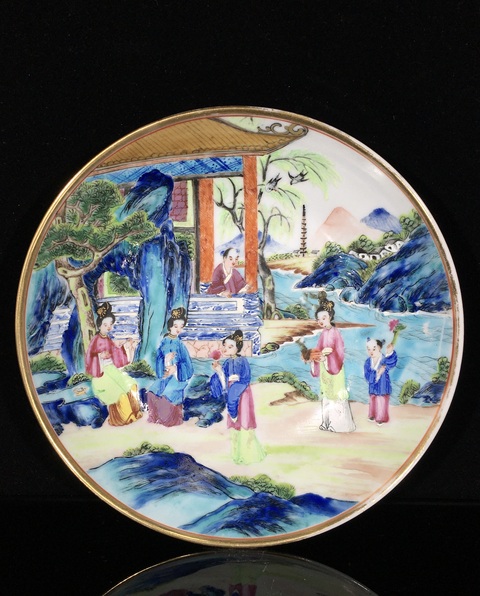 古玩陶瓷咸豐細路廣彩杯碟拍賣,當前價格11600元