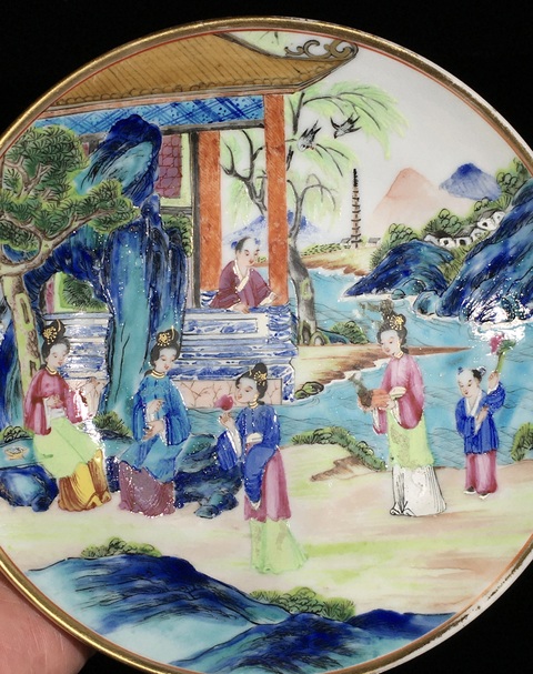 古玩陶瓷咸豐細路廣彩杯碟拍賣,當前價格11600元