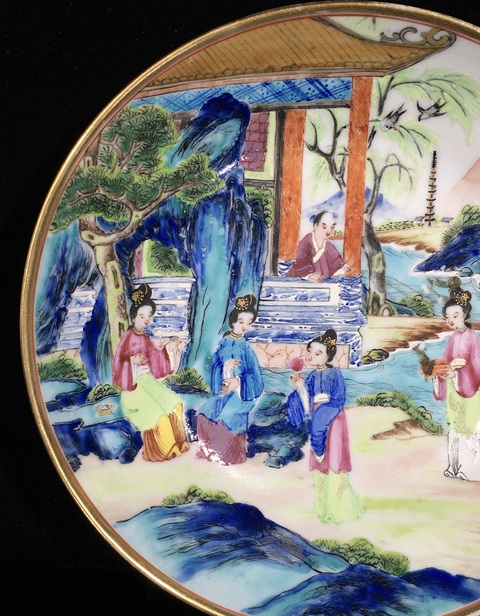 古玩陶瓷咸豐細路廣彩杯碟拍賣,當前價格11600元