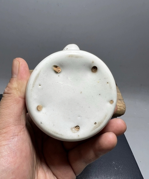 古玩陶瓷仕女紋粉彩無柄壺真品鑒賞圖