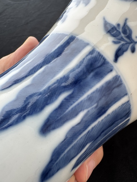 古玩陶瓷花果紋青花梅瓶真品鑒賞圖