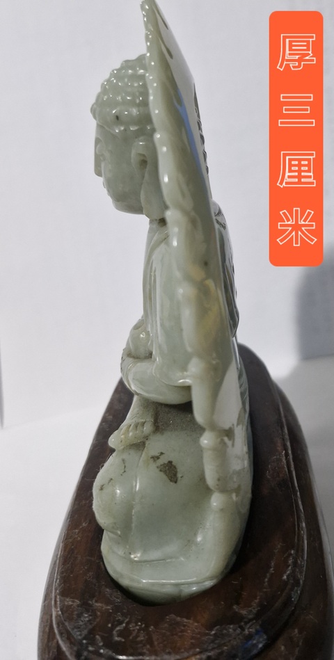 古玩玉器天然和田玉佛真品鑒賞圖