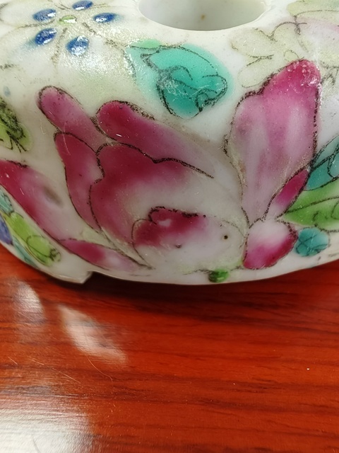 古玩陶瓷民國粉彩百花花插真品鑒賞圖