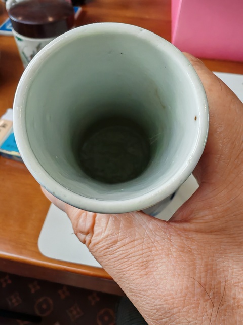 古玩陶瓷青花花鳥(niǎo)紋長(zhǎng)頸瓶真品鑒賞圖