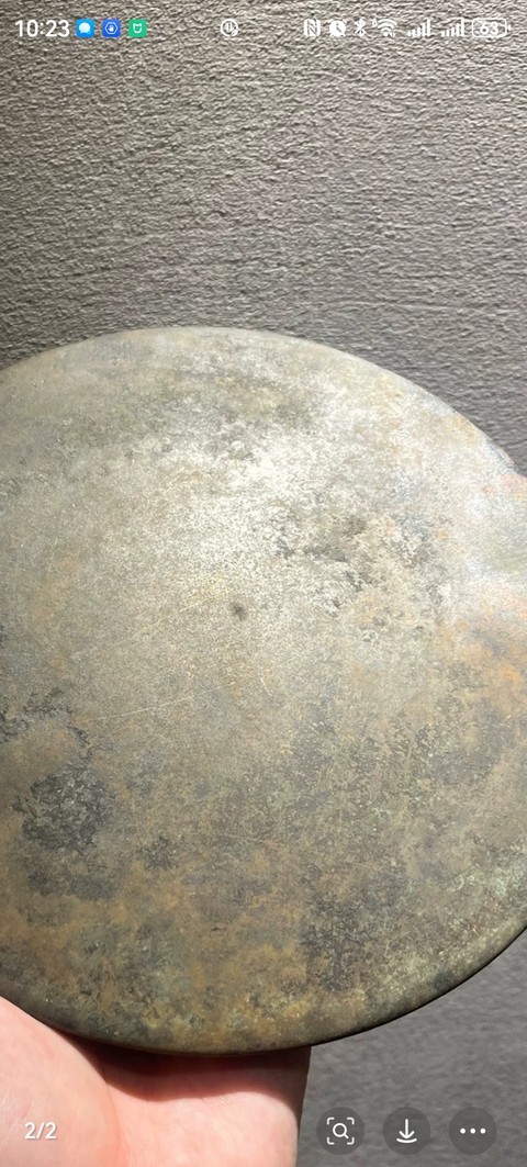 古玩銅器人物紋銅鏡真品鑒賞圖