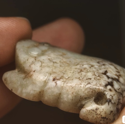 古玩玉器仿古做舊玉蟾真品鑒賞圖