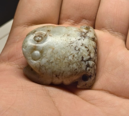 古玩玉器仿古做舊玉蟾真品鑒賞圖