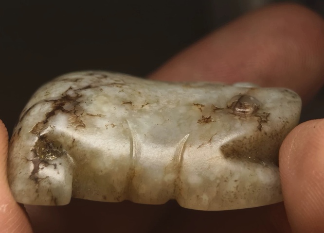 古玩玉器仿古做舊玉蟾真品鑒賞圖