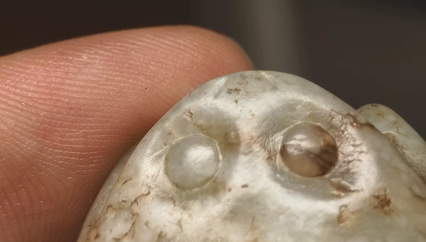古玩玉器仿古做舊玉蟾真品鑒賞圖