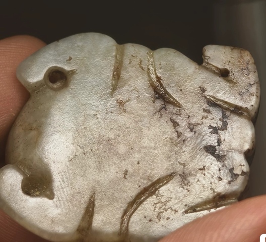 古玩玉器仿古做舊玉蟾真品鑒賞圖